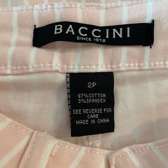 Wide Leg Pink Stripe Pants, 2 Petite - Picture 4 of 5